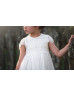 Cap Sleeves Lace Tulle Ivory Flower Girl Dress